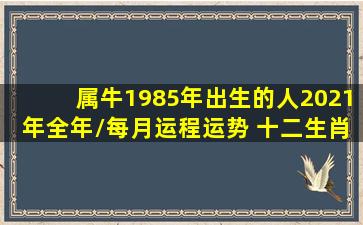 属牛1985年出生的人2021年全年/每月运程运势 十二生肖(属相)全年/...