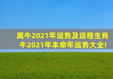 属牛2021年运势及运程生肖牛2021年本命年运势大全!