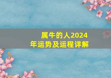 属牛的人2024年运势及运程详解