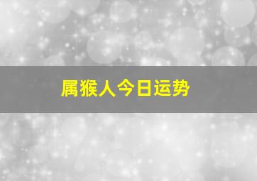 属猴人今日运势