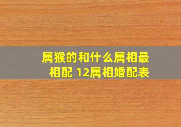 属猴的和什么属相最相配 12属相婚配表