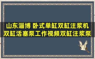 山东淄博 卧式单缸双缸注浆机 双缸活塞泵工作视频双缸注浆泵 山东...