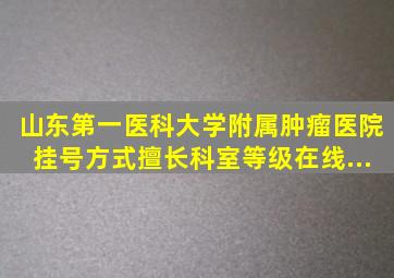 山东第一医科大学附属肿瘤医院挂号方式、擅长科室、等级、在线...