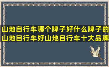 山地自行车哪个牌子好什么牌子的山地自行车好山地自行车十大品牌...