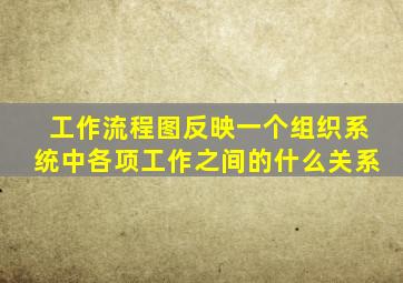 工作流程图反映一个组织系统中各项工作之间的什么关系