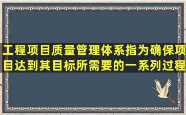 工程项目质量管理体系指为确保项目达到其目标所需要的一系列过程,...