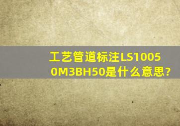 工艺管道标注LS10050M3BH50是什么意思?