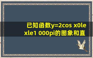 已知函数y=2cos x(0≤x≤1 000π)的图象和直线y=2围成一个封闭的...