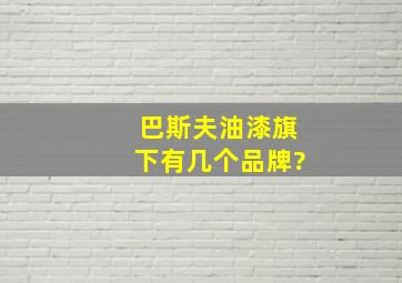 巴斯夫油漆旗下有几个品牌?