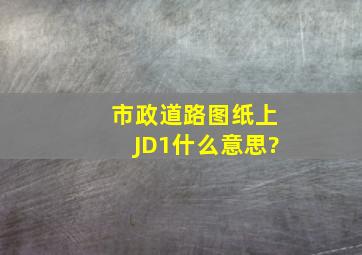 市政道路图纸上JD1什么意思?