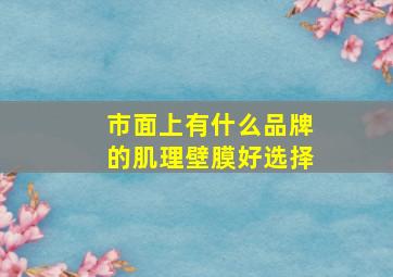 市面上有什么品牌的肌理壁膜好选择