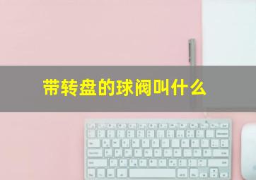 带转盘的球阀叫什么