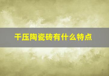 干压陶瓷砖有什么特点