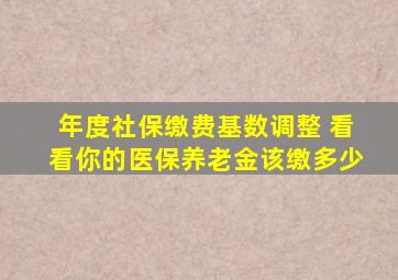 年度社保缴费基数调整 看看你的医保,养老金该缴多少