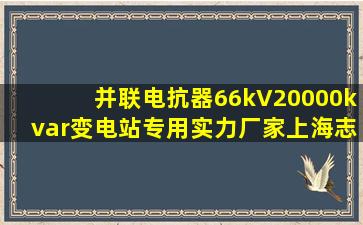 并联电抗器66kV20000kvar变电站专用实力厂家上海志友