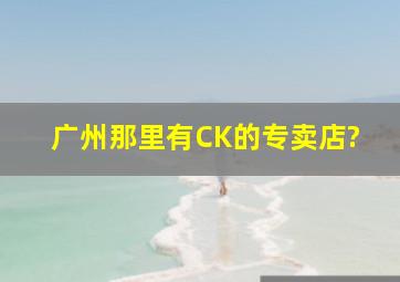 广州那里有CK的专卖店?