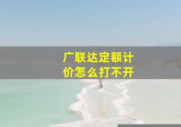 广联达定额计价怎么打不开