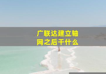 广联达建立轴网之后干什么(