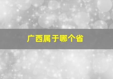 广西属于哪个省