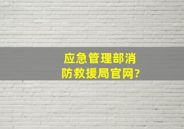 应急管理部消防救援局官网?