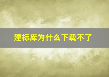 建标库为什么下载不了