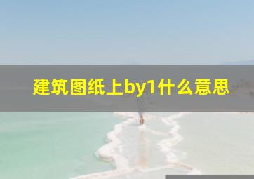 建筑图纸上by1什么意思(