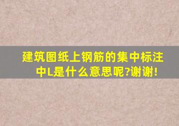 建筑图纸上钢筋的集中标注中L是什么意思呢?谢谢!