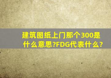 建筑图纸上门那个300是什么意思?FDG代表什么?