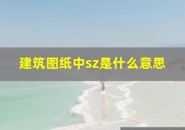 建筑图纸中sz是什么意思