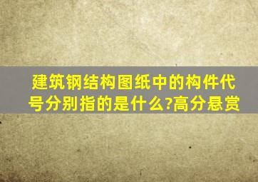 建筑钢结构图纸中的构件代号分别指的是什么?(高分悬赏)