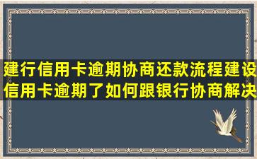 建行信用卡逾期协商还款流程建设信用卡逾期了如何跟银行协商解决