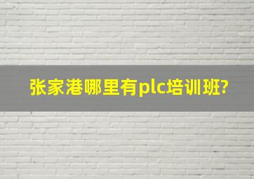 张家港哪里有plc培训班?