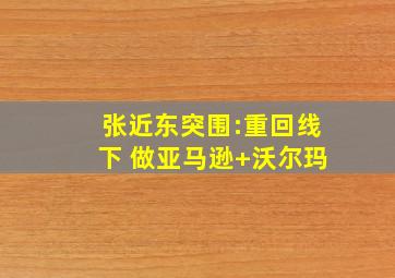 张近东突围:重回线下 做亚马逊+沃尔玛