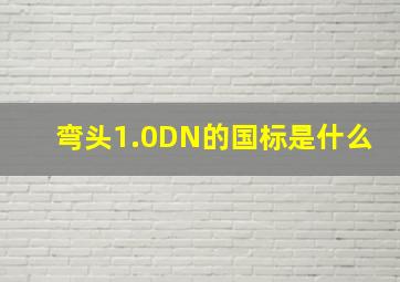 弯头(1.0DN)的国标是什么