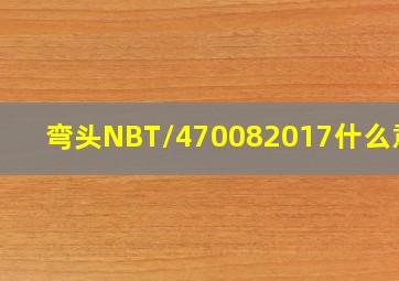 弯头NBT/470082017什么意思(