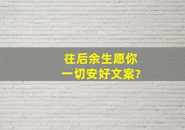 往后余生愿你一切安好文案?