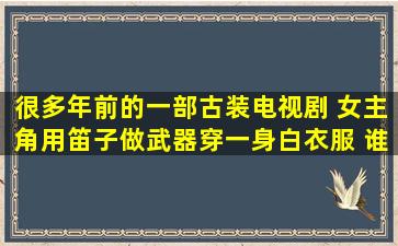 很多年前的一部古装电视剧 女主角用笛子做武器穿一身白衣服 谁记得...