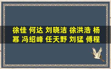 徐佳 何达 刘晓洁 徐洪浩 杨幂 冯绍峰 任天野 刘猛 傅程鹏 任柯诺 郎峰 ...