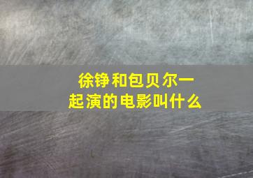 徐铮和包贝尔一起演的电影叫什么