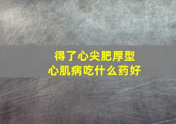 得了心尖肥厚型心肌病,吃什么药好