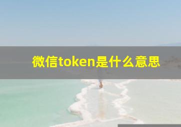 微信token是什么意思(