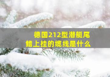 德国212型潜艇尾鳍上挂的缆线是什么