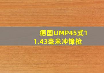 德国UMP45式11.43毫米冲锋枪 