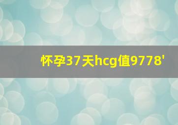 怀孕37天,hcg值9778'