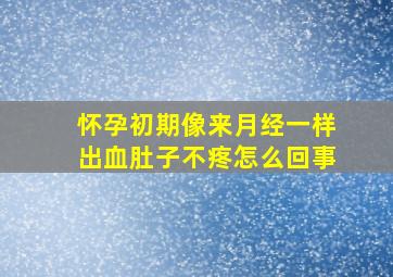 怀孕初期像来月经一样出血肚子不疼怎么回事