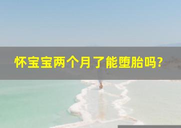 怀宝宝两个月了能堕胎吗?