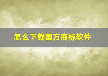 怎么下载国方商标软件(