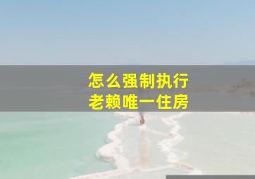 怎么强制执行老赖唯一住房