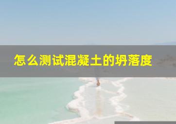 怎么测试混凝土的坍落度 