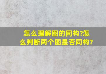 怎么理解图的同构?怎么判断两个图是否同构?